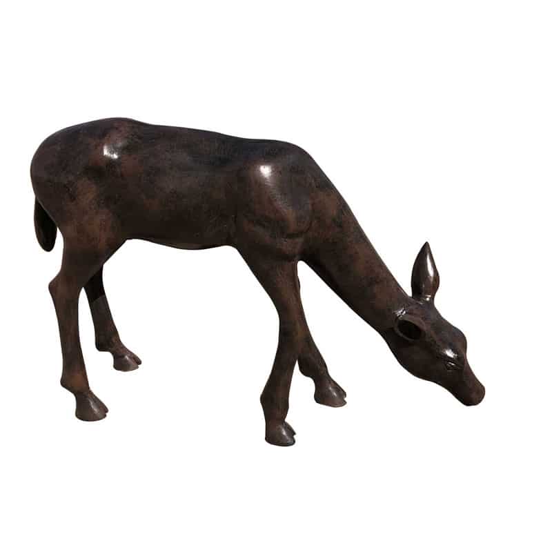 Medium Grazing Deer Doe Aluminum Garden Decor Aluminum Sculptures